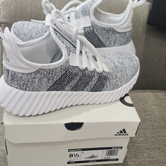 adidas Shoes - Adidas Gray and White Knit Sneakers